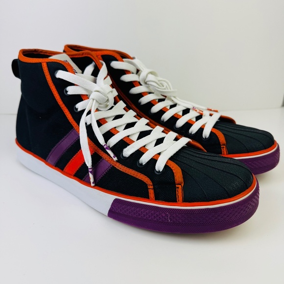 Adidas NZA Vintage Shell Toe NBA Phoenix Suns Black Hi-Top Sneakers Mens Size 14 - Picture 1 of 11